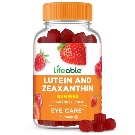 Bottle of Lifeable Lutein and Zeaxanthin Gummies