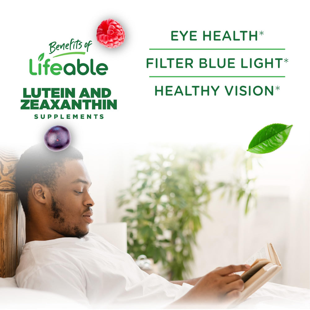 Raspberry-flavored Lifeable Lutein and Zeaxanthin Gummies