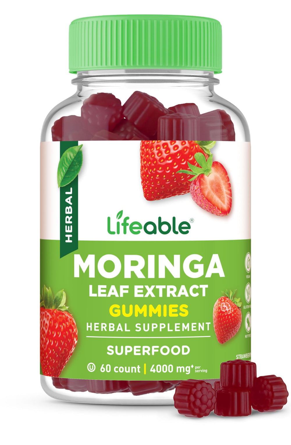 Lifeable Moringa Gummies bottle front view
