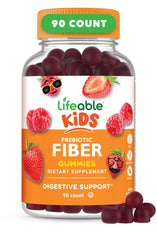 Lifeable Prebiotic Fiber Gummies for Kids bottle front with 90 gummies