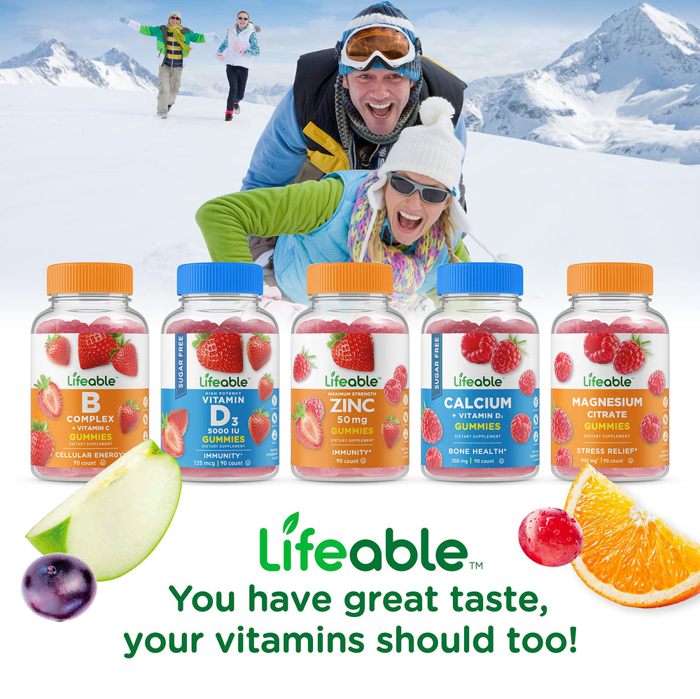 Lifestyle image showing adults using vitamin C gummies for immune support