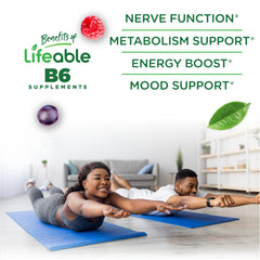 Lifeable Vitamin B6 Gummies 100mg per serving