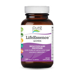 LifeEssence Women's Formula bottle and label showing 120 tablets