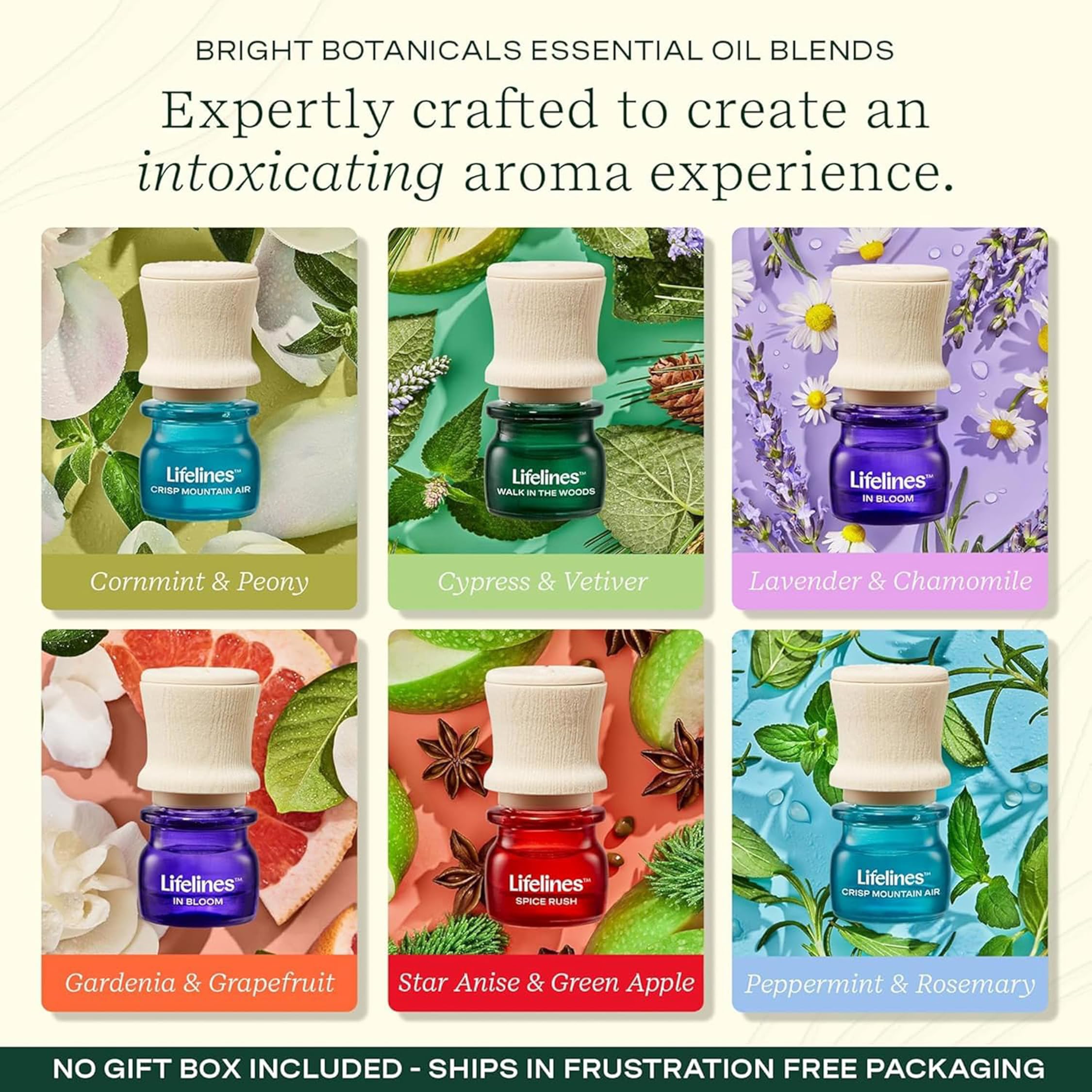 Lifelines essential oil blends with precision pump for diffusers