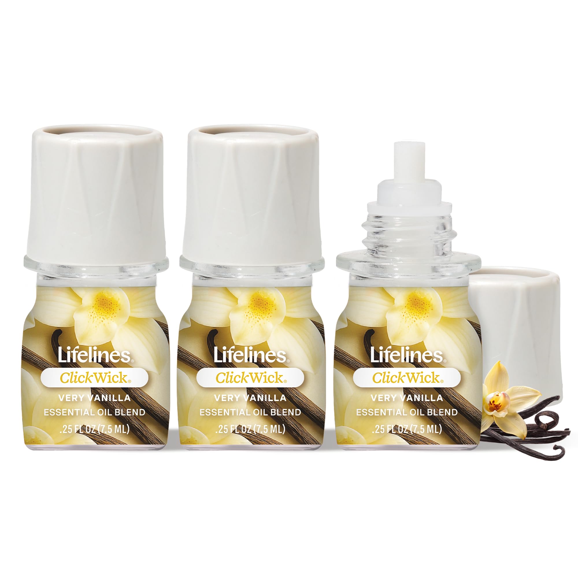 Lifelines ClickWick Very Vanilla 3-Pack bottles