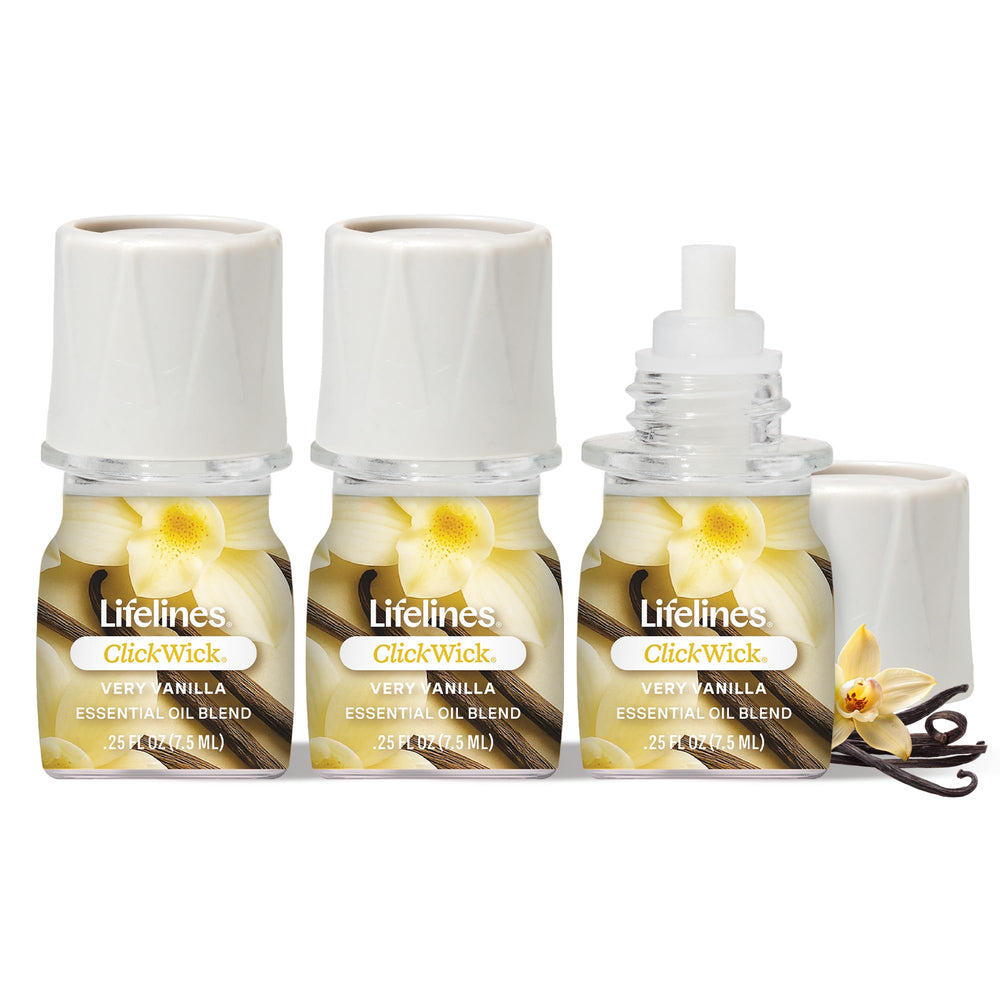 Lifelines ClickWick Very Vanilla 3-Pack bottles