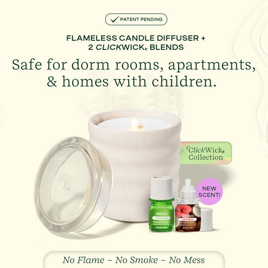 Lifelines Flameless Candle Diffuser Cream Bubble – side view