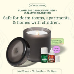 Charcoal Lifelines diffuser with lid removed for scent swapping