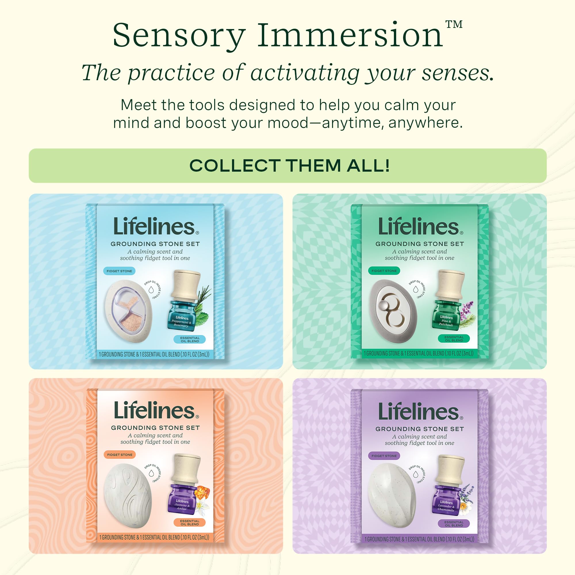 Holiday packaging and contents of Lifelines gift set