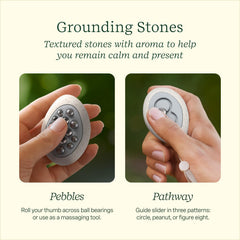 Portable Lifelines grounding stones displayed for on-the-go calming