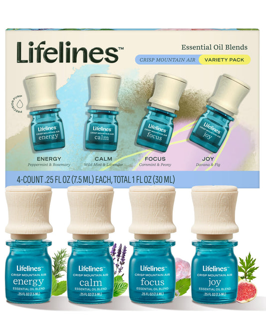 Lifelines Joy essential oil blend with Davana and Fig notes in Crisp Mountain Air