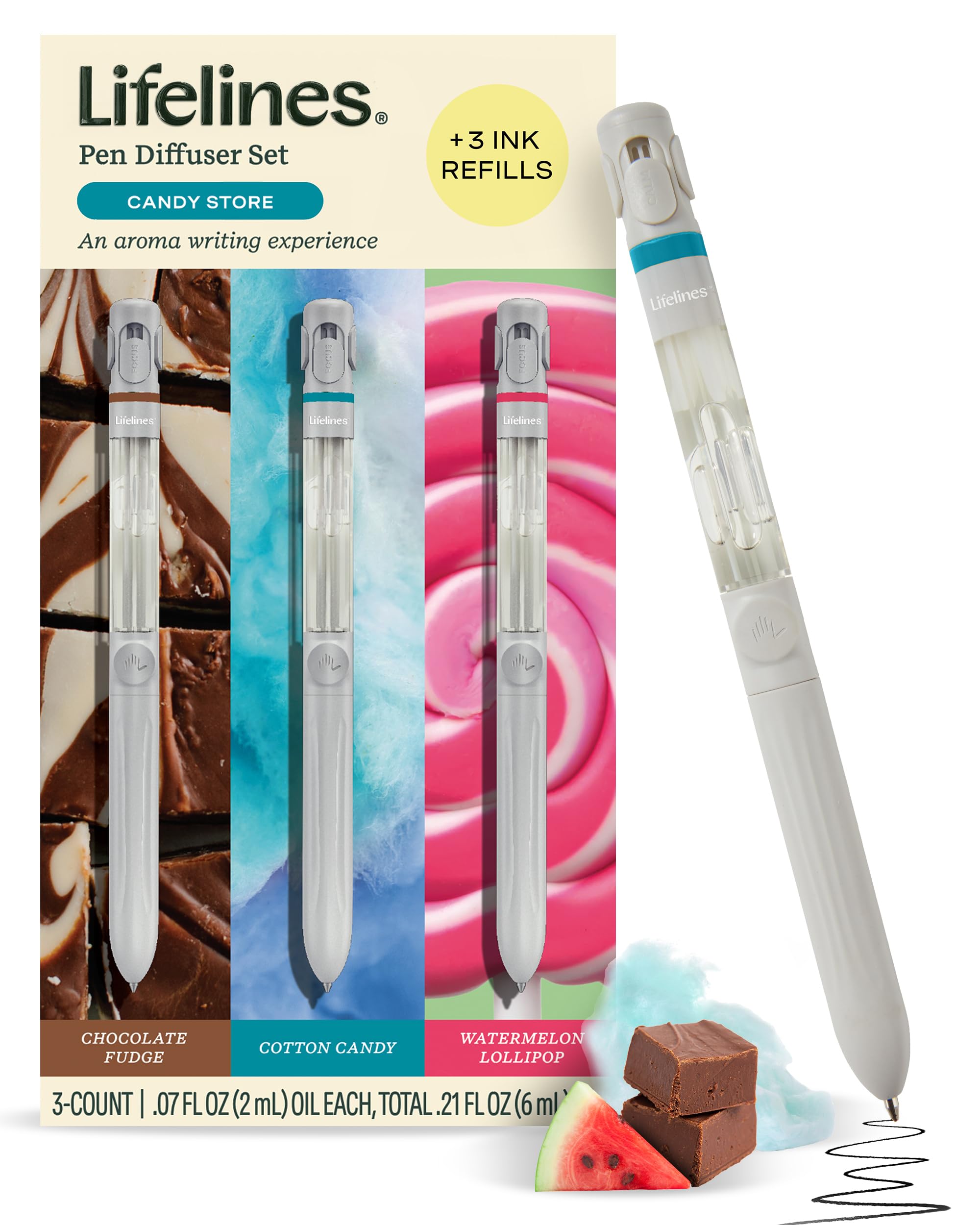 Lifelines Pen Diffuser Set Candy Store 3-Pack front view