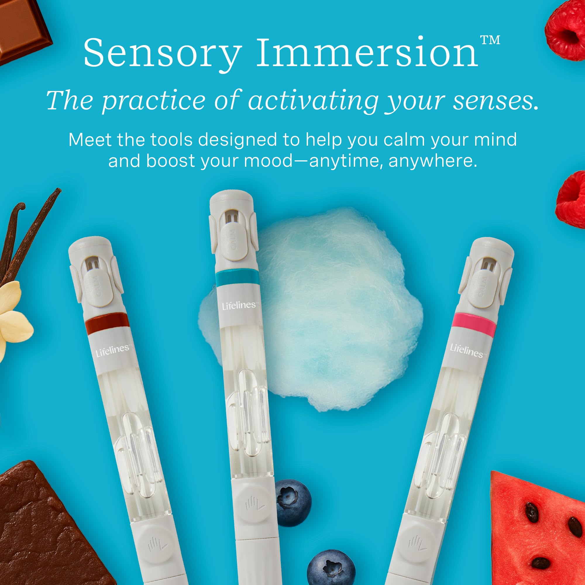 Gift-ready Lifelines Pen Diffuser Set in candy-store theme packaging