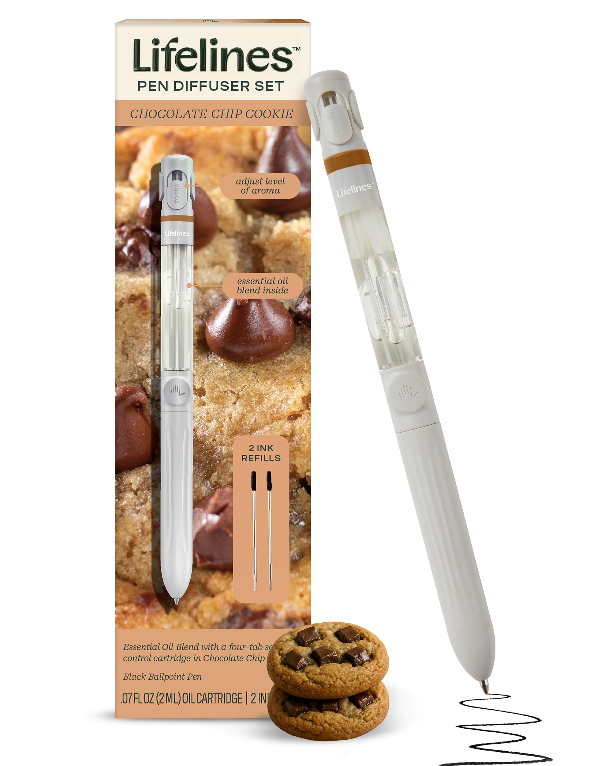 Lifelines Pen Diffuser front view Chocolate Chip Cookie scent