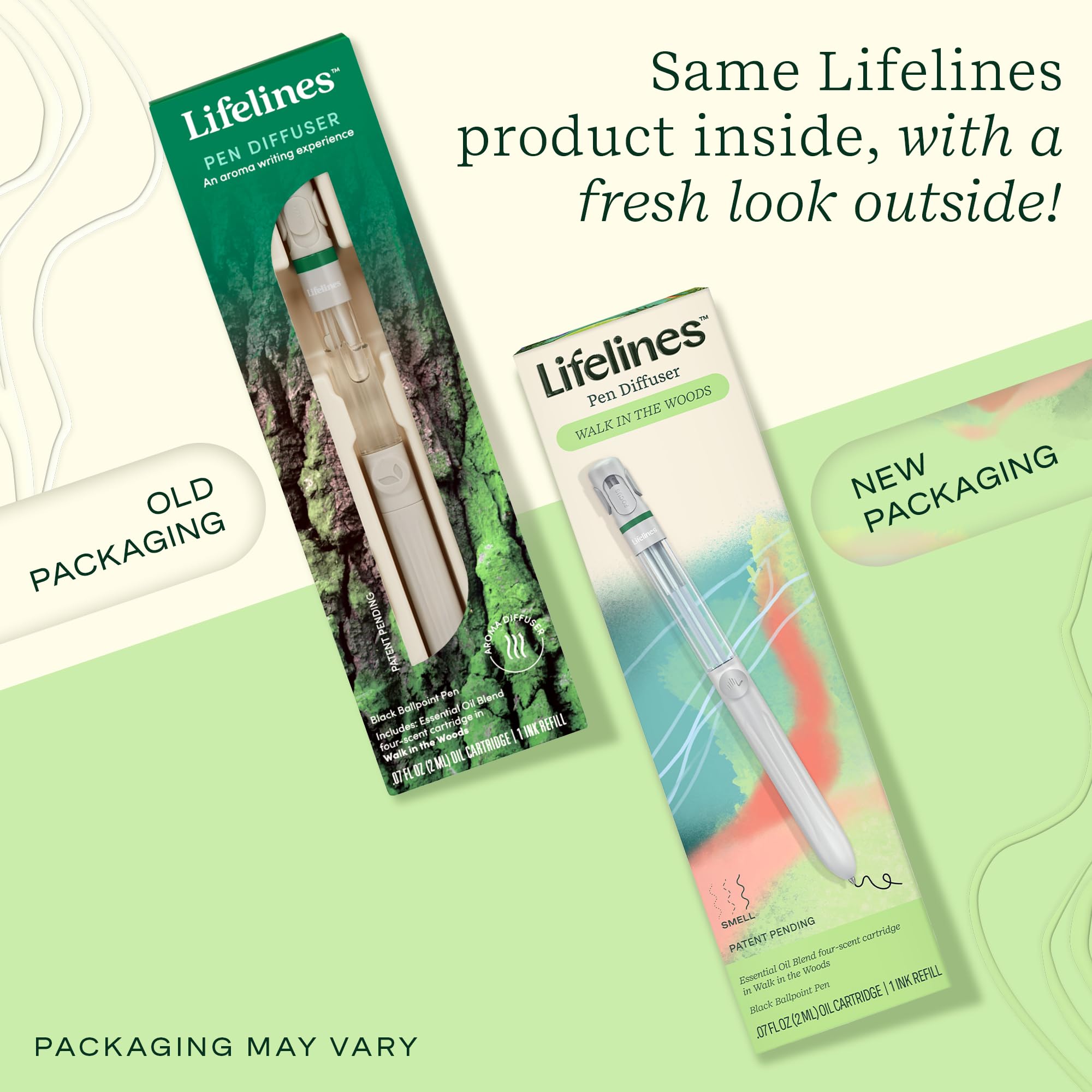 Label showcasing pure essential oils and botanicals in Lifelines Diffuser