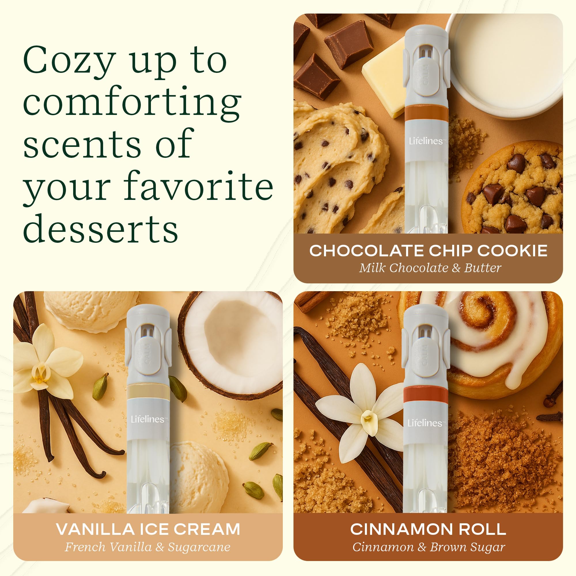 Chocolate Chip Cookie dessert scent diffuser in Lifelines Pen Diffuser Set