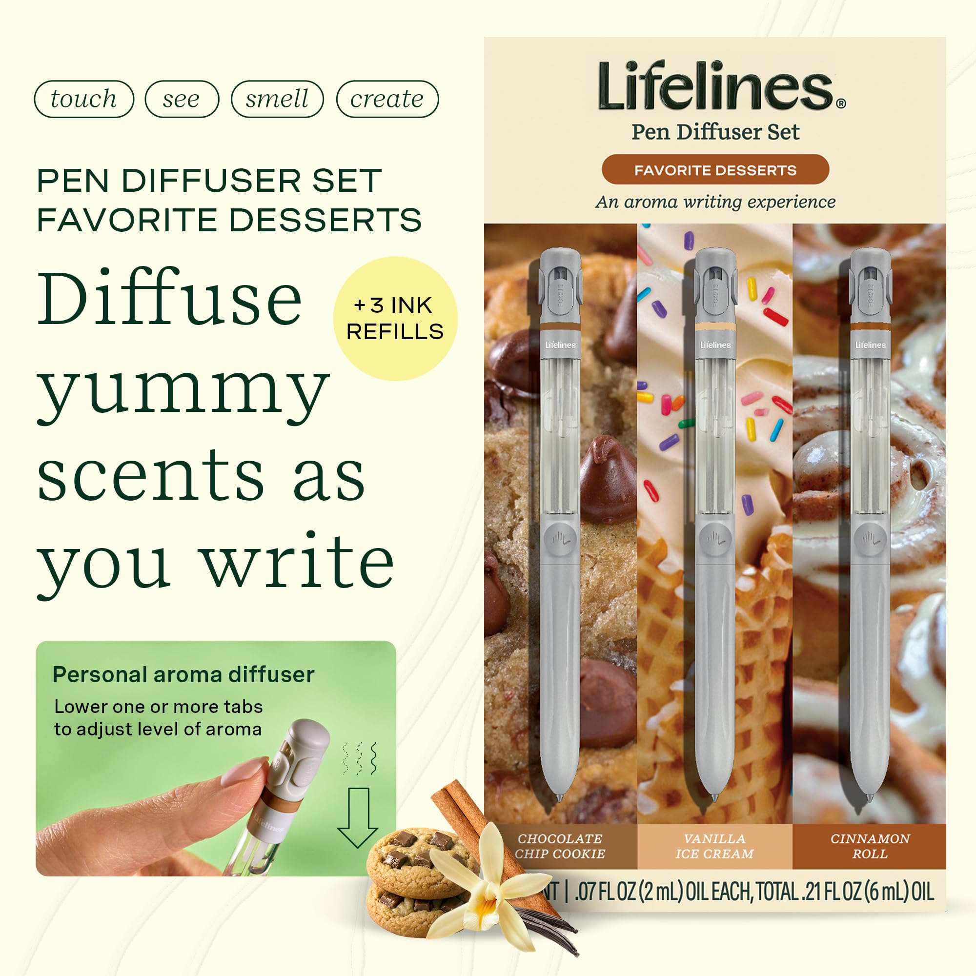 Lifelines Pen Diffuser Set close-up showing diffuser mechanism and vents