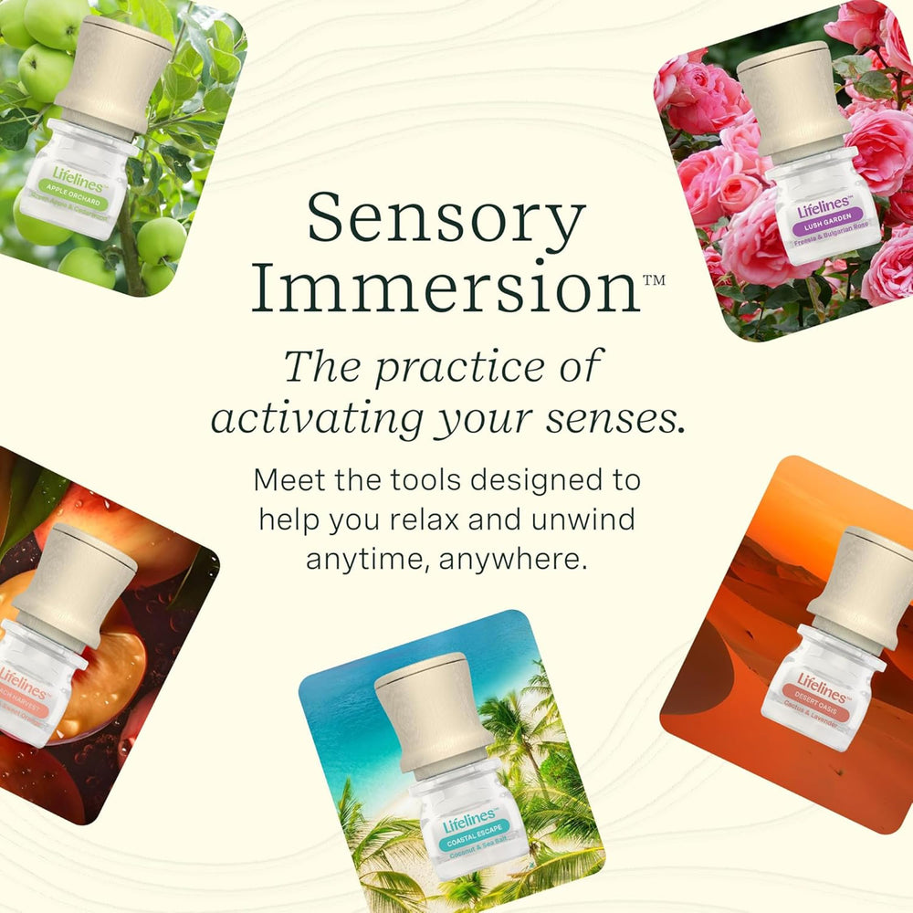 Precision pump dispensing action on Lifelines essential oil bottle