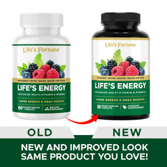 Super greens and antioxidants in Life's Energy blend