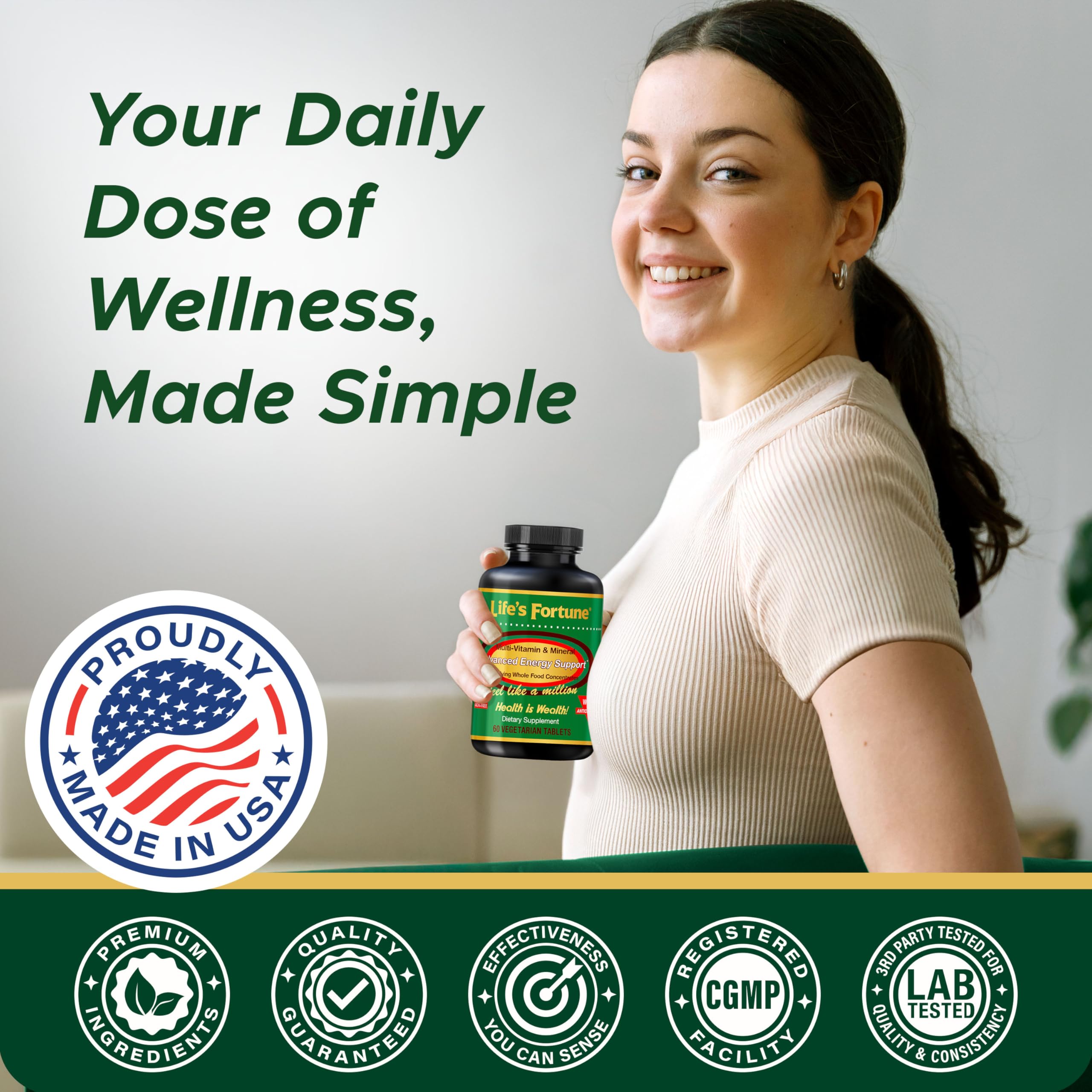 Gluten-free, soy-free, non-GMO, kosher badges
