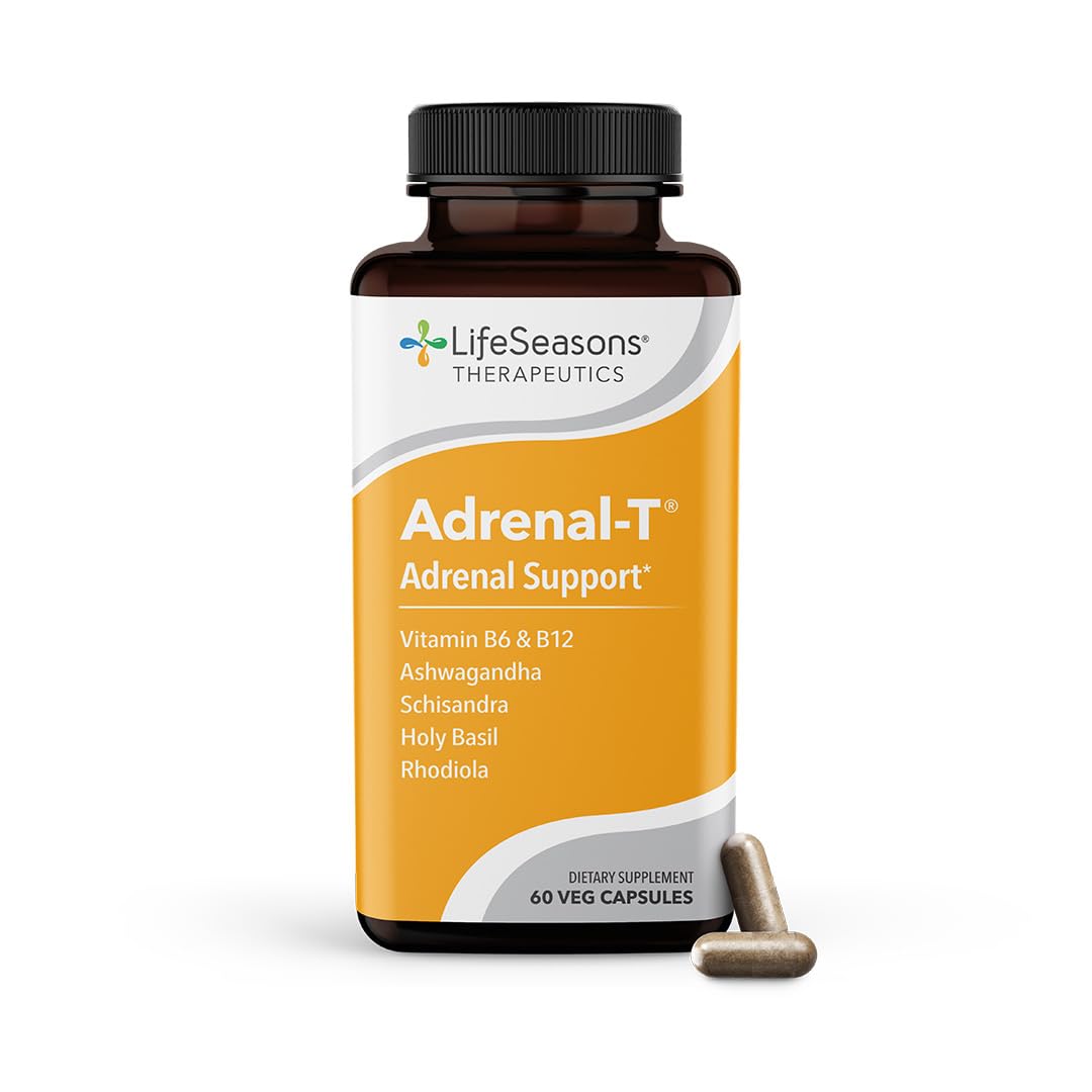 LifeSeasons Adrenal-T bottle front view; supports daily energy balance.