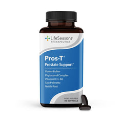 LifeSeasons Pros-T bottle front showing daily prostate support