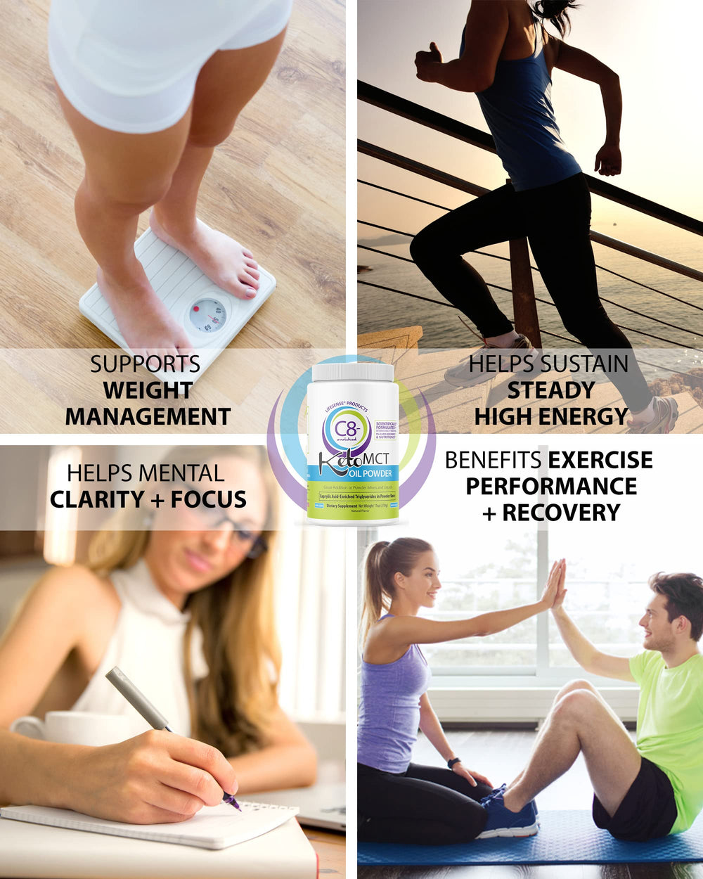 Coconut oil sourced LifeSense MCT oil powder