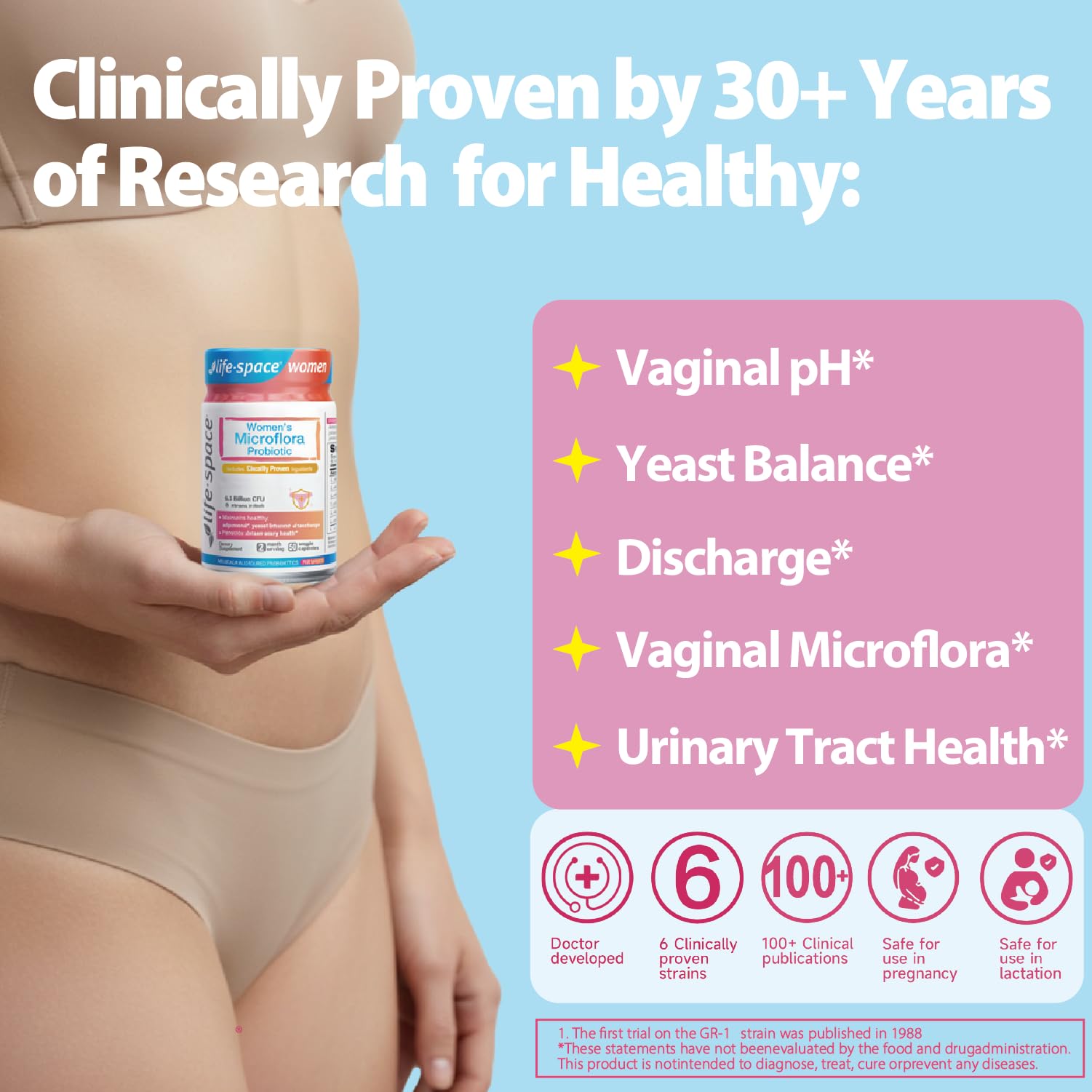 Life-Space Probiotic for Women 60-count bottle close-up