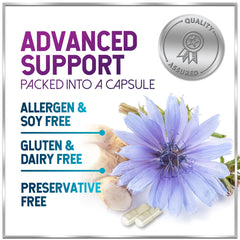 Lifestyle shot of daily gut health with capsules