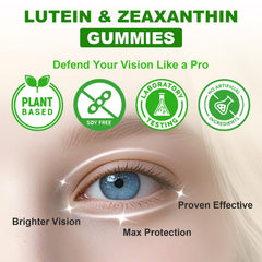 Lifestyle shot of a person using a digital device with gummies nearby
