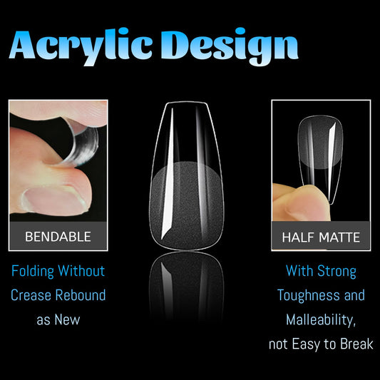 Lifextol close-up of soft gel nail tips showing smooth edges and glossy finish.