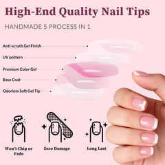 Lifextol durable ABS material press-on nails resist chipping.