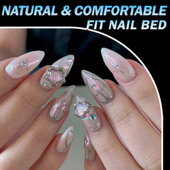 Lifextol durable almond nail tips with strong front edge closeup