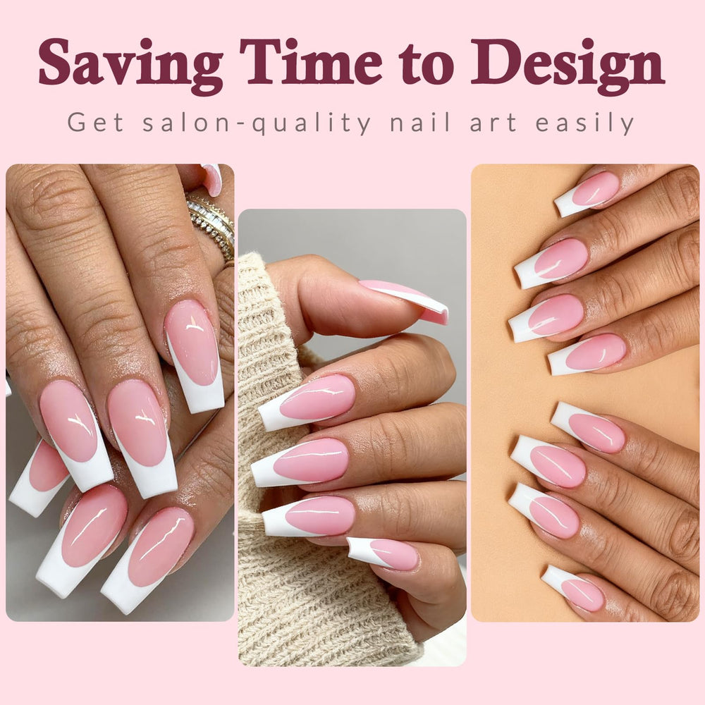 Lifextol glossy finish press-on nails no top coat needed.