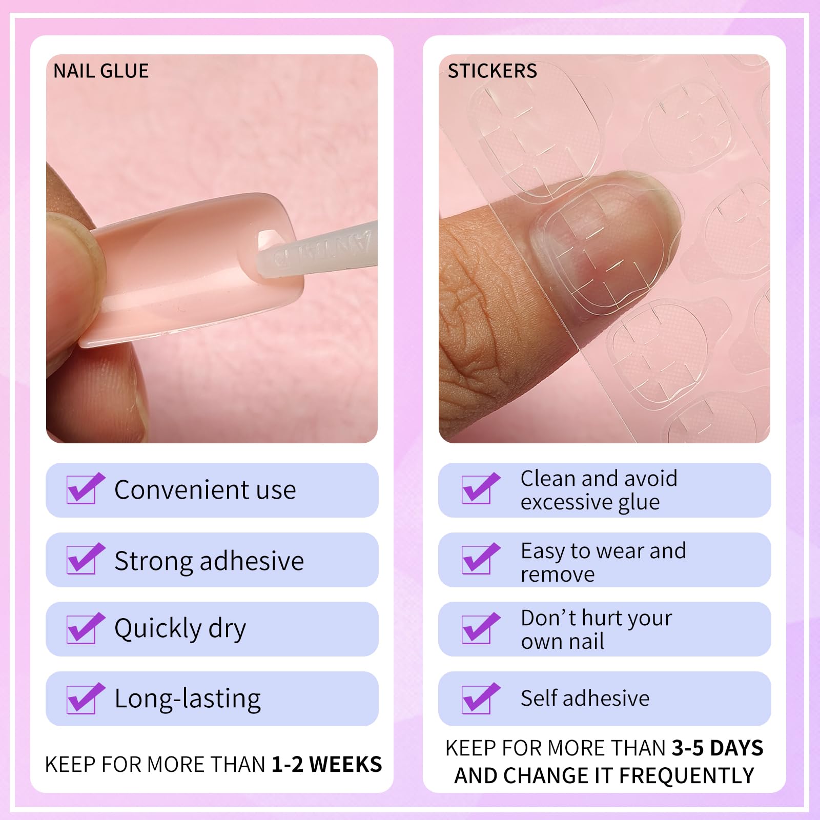 Lifextol glossy finish coffin nails ready to wear