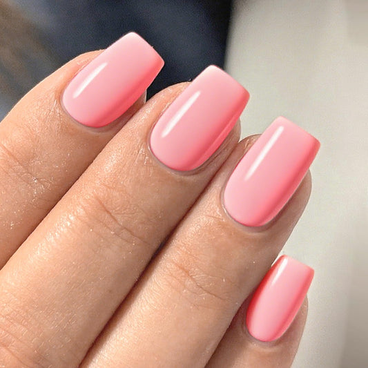 Lifextol pink coffin nails with glossy finish enhance everyday looks
