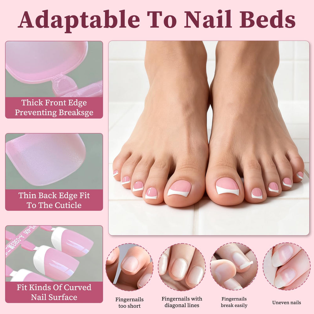Lifextol reusable press-on toenails save time and money