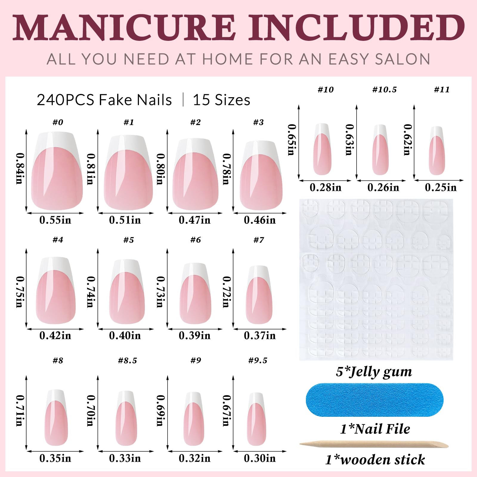 Includes 15 sizes for a tailored fit across fingers
