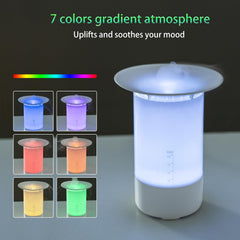 Diffuser displaying 7 color LED mood lighting