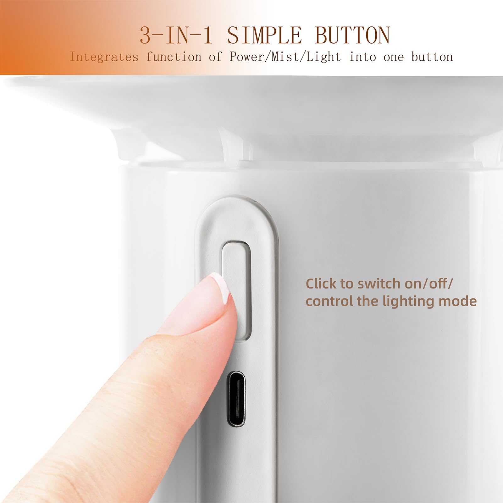 Humidifier function for bedroom, nursery, or hotel room