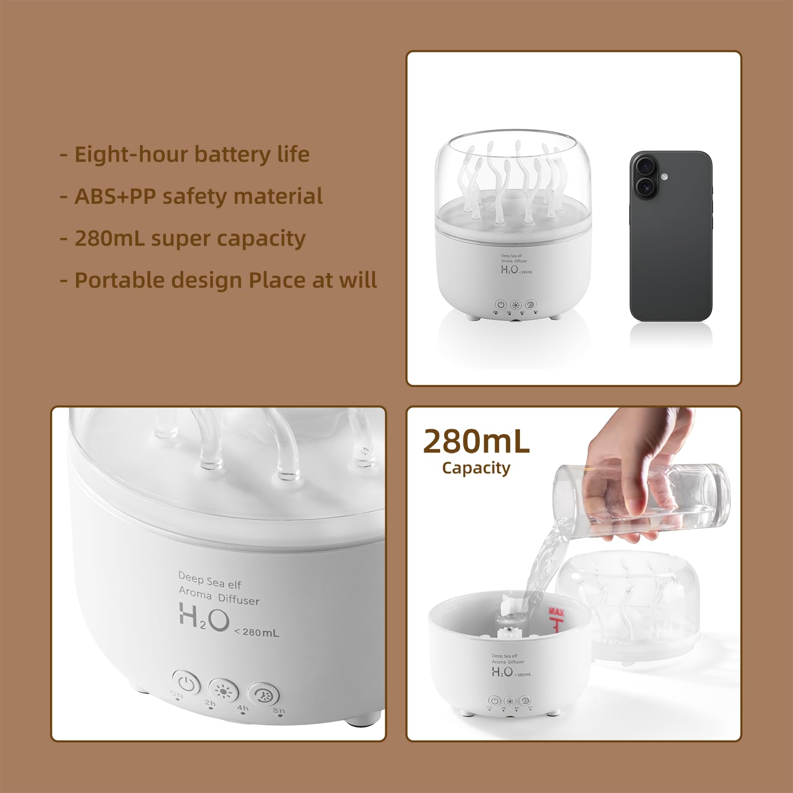 BPA-free diffuser materials close-up