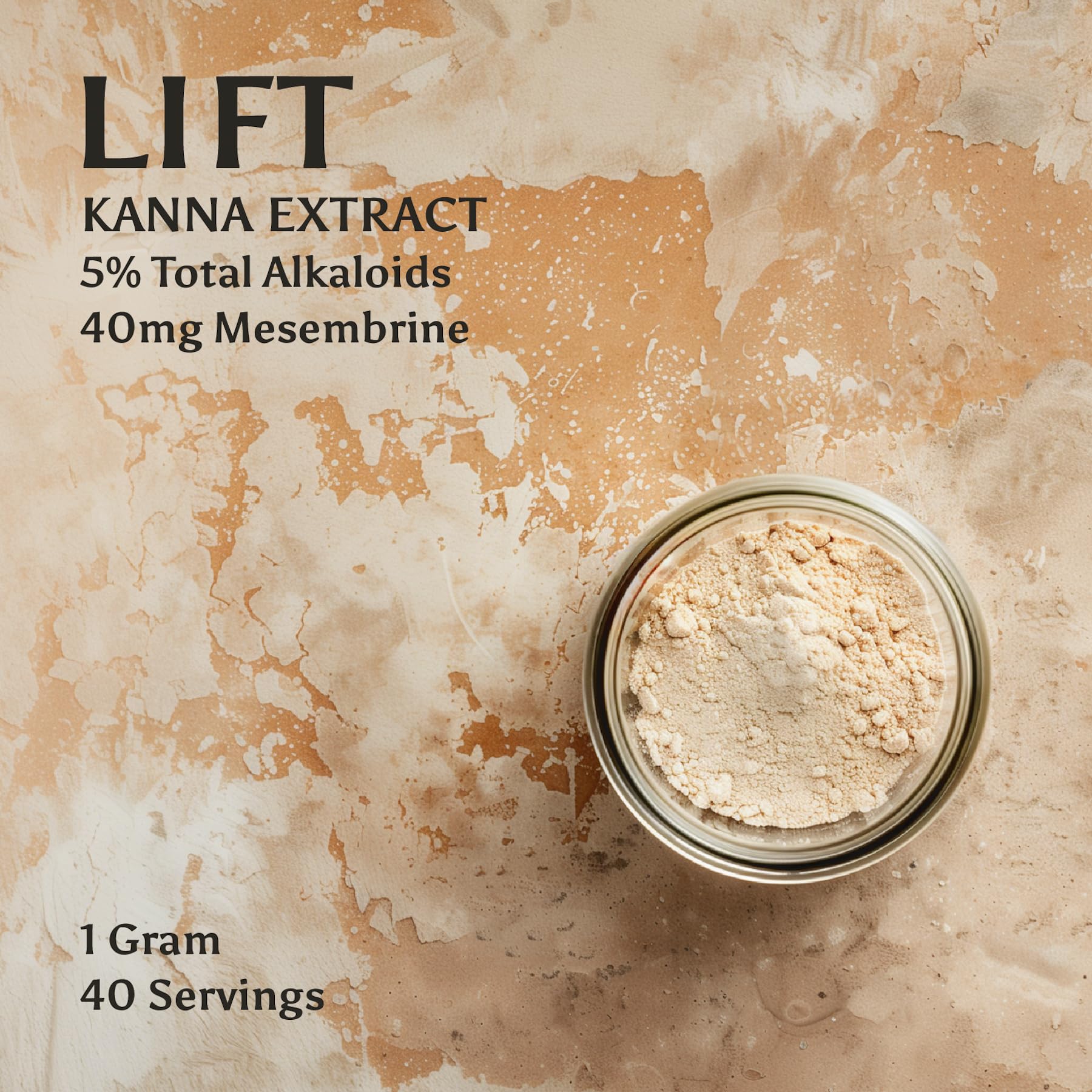 Dual-ended microscoop spoon included with Lift Kanna Extract Powder