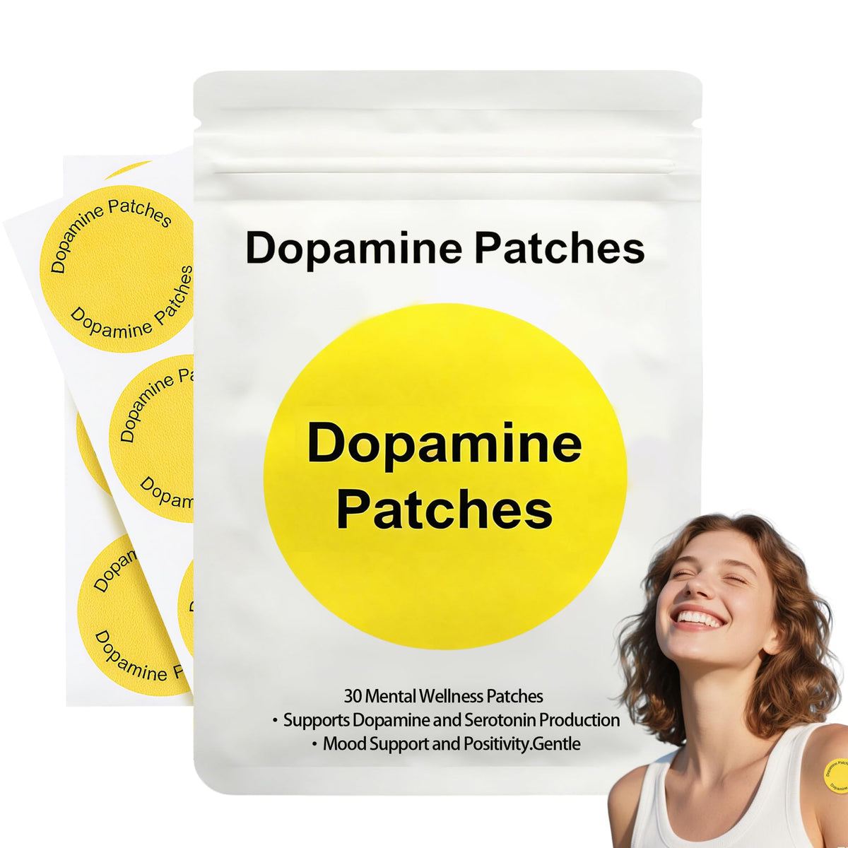 Liftouch Dopamine Patches product packaging and patches