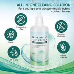 LIFVEAN saline contact lens solution bottle, 4 oz, sixteen-pack