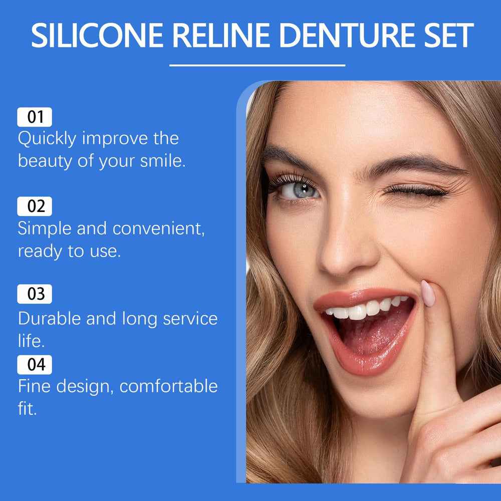Lightweight upper and lower denture liner set image