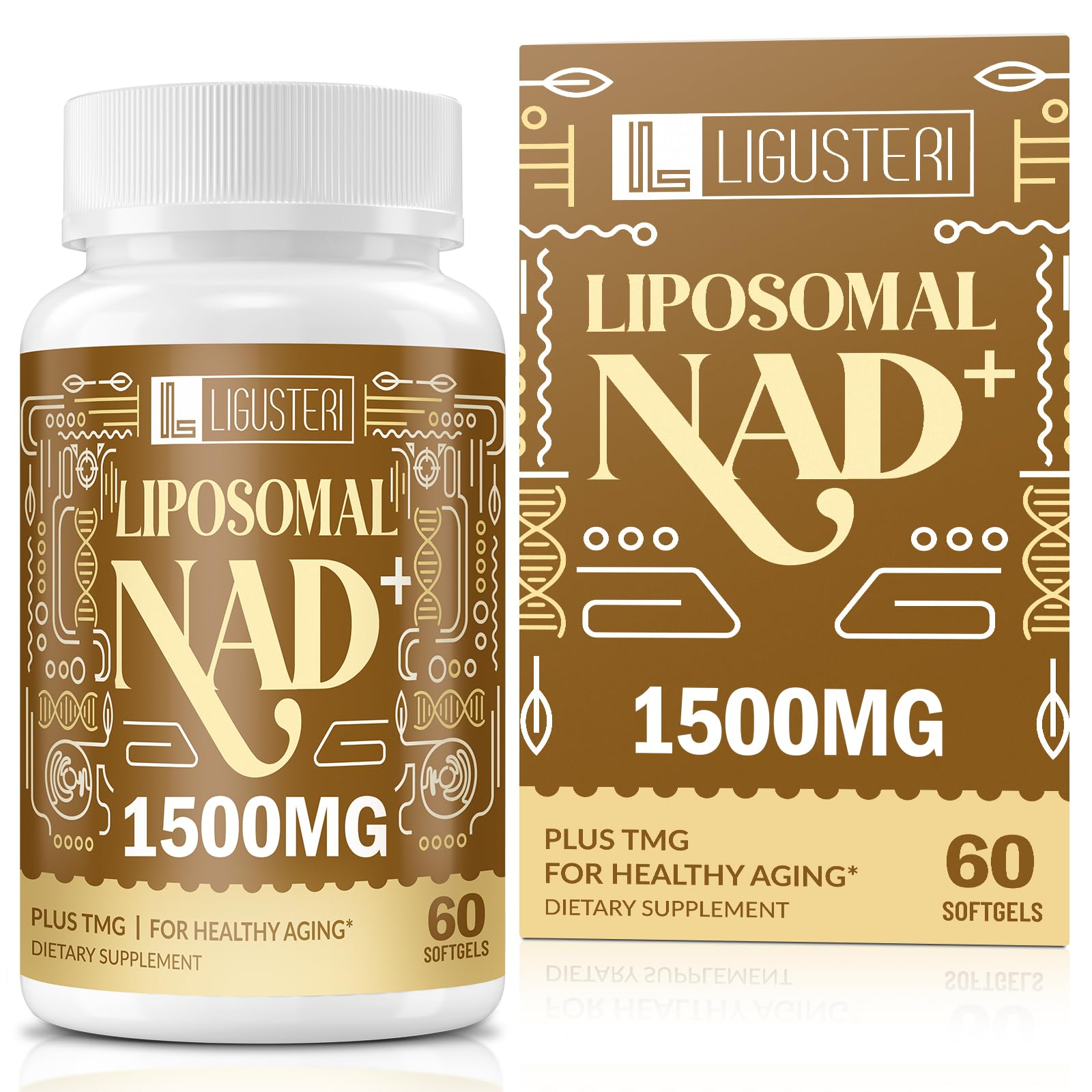 LIGUSTERI 1500 mg Liposomal NAD+ bottle front view