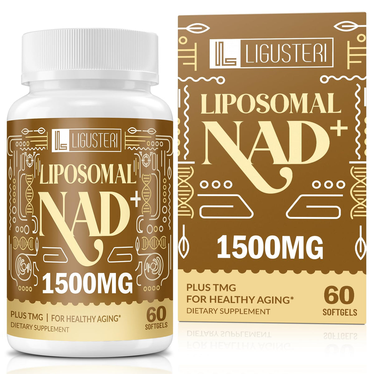 LIGUSTERI 1500 mg Liposomal NAD+ bottle front view