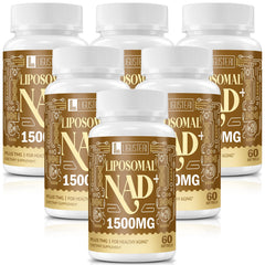 LIGUSTERI NAD+ liposomal softgel bottle ready for daily energy support.