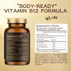 Close-up of 6 in 1 formula for cognition and energy