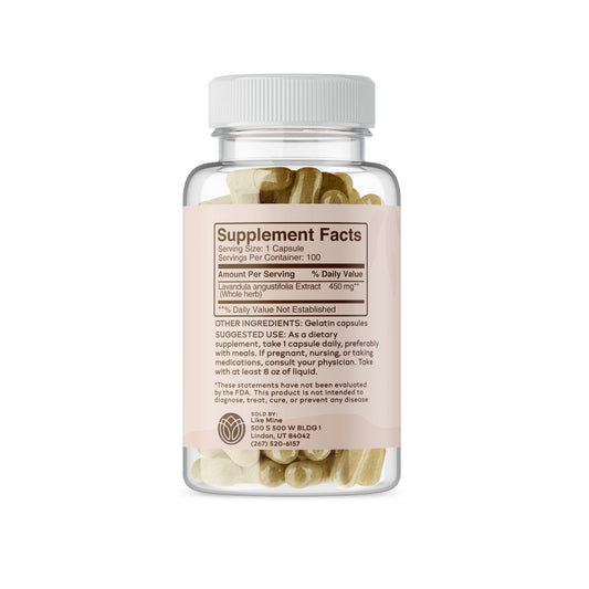 Ingredients label showing single-ingredient lavender extract